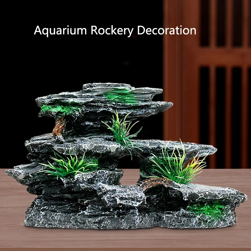 Resin Aquarium Rockery Mountai - Pet Supplies Fish 评论和价格