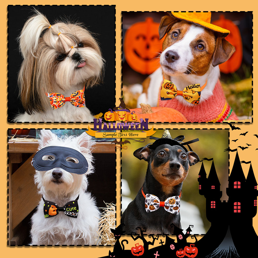 10PCS Halloween Dog Accessorie - Pet Supplies Discount 评论和价格